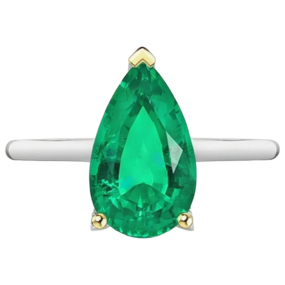 Raffiné Bague avec Gemme 3 carats – vue d'angle