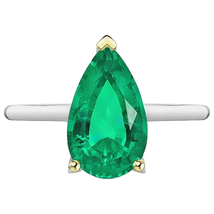 Raffiné Bague avec Gemme 3 carats – vue d'angle