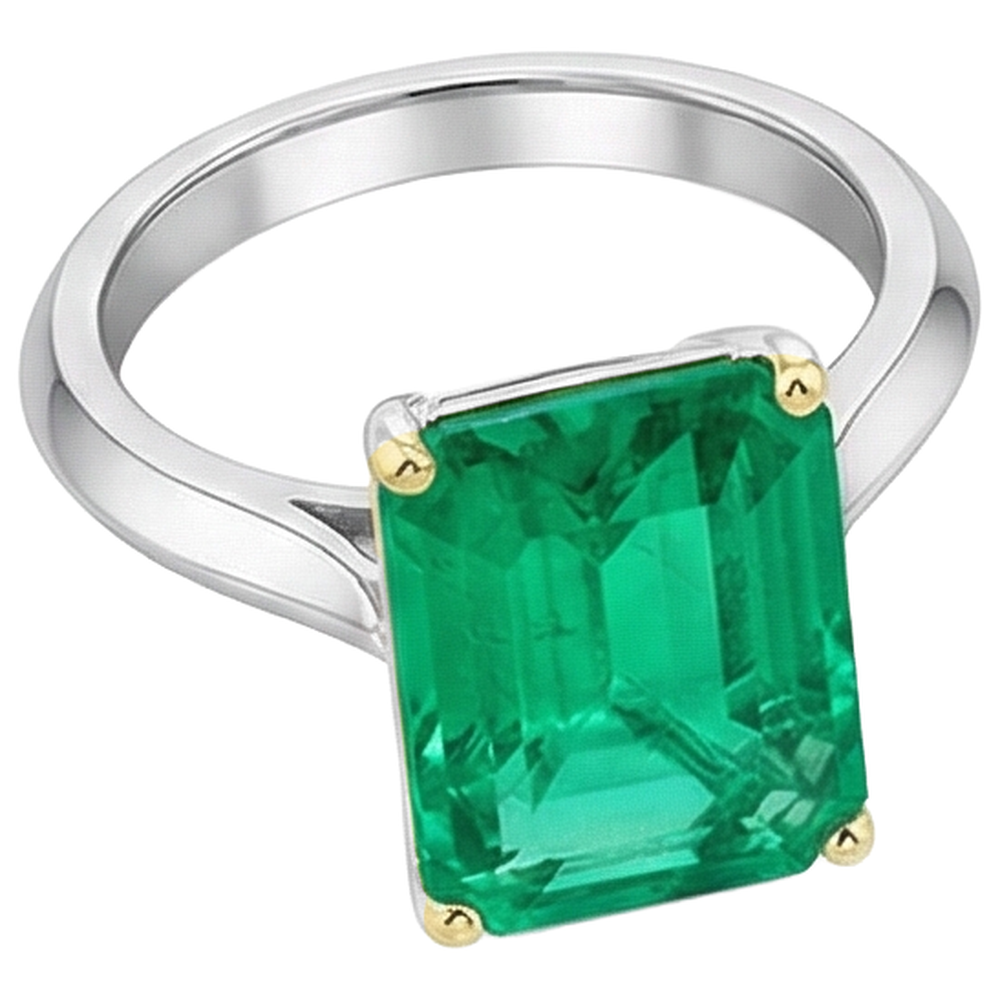 Émeraude Bague Pierre de Couleur – vue d'angle