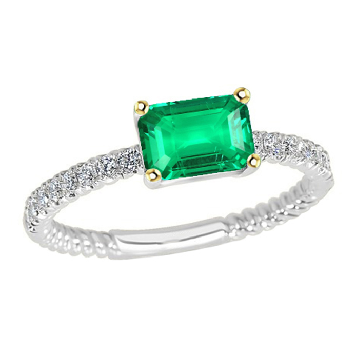 Haut de gamme Bague Pierre de Couleur 2 carats – vue principale