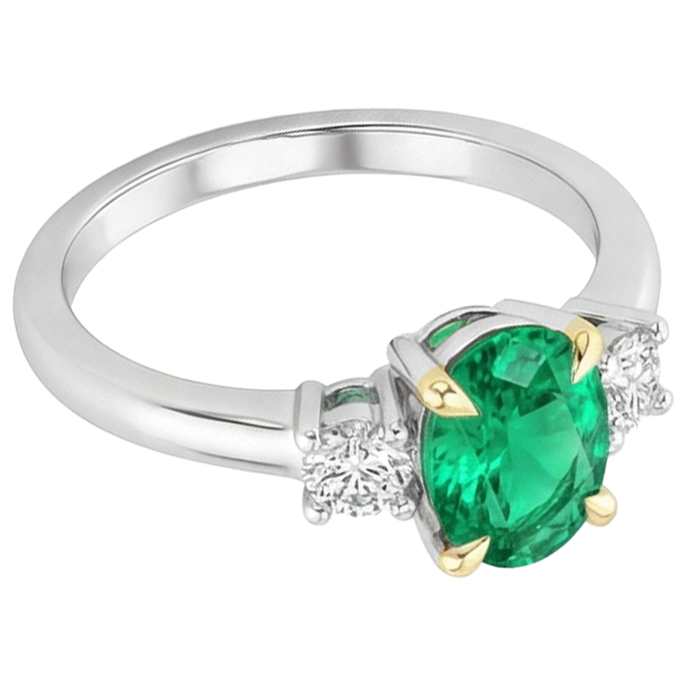 Fait à la main Bague avec Gemme 2 carats – vue de côté