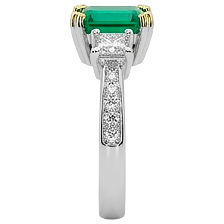 Brillant Bague avec Gemme 2 carats – vue de dessus