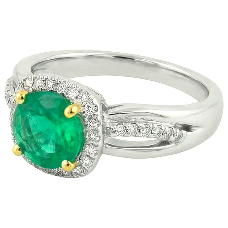 De luxe Bague avec Gemme 2 carats – vue d'angle