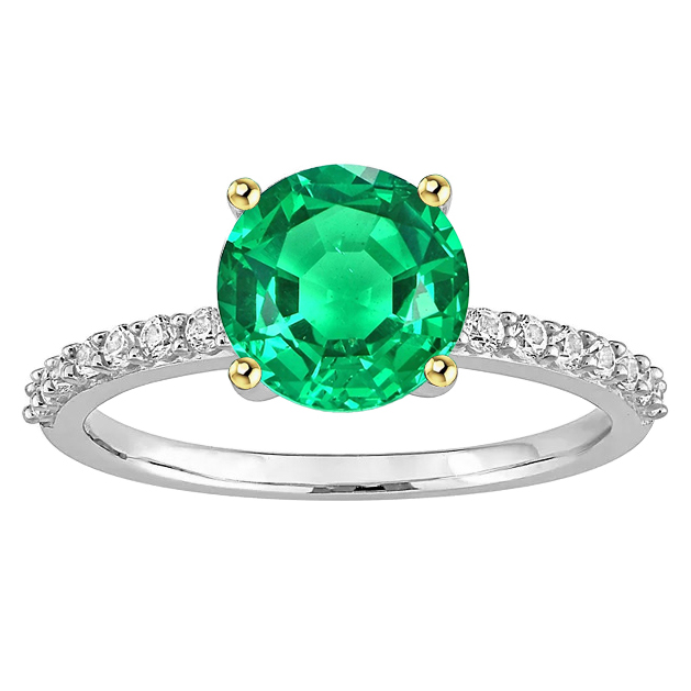 Rayonnant Bague avec Gemme 2 carats – vue principale