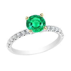 De luxe Certifié GIA Émeraude Bague Pierre Précieuse – 1,50