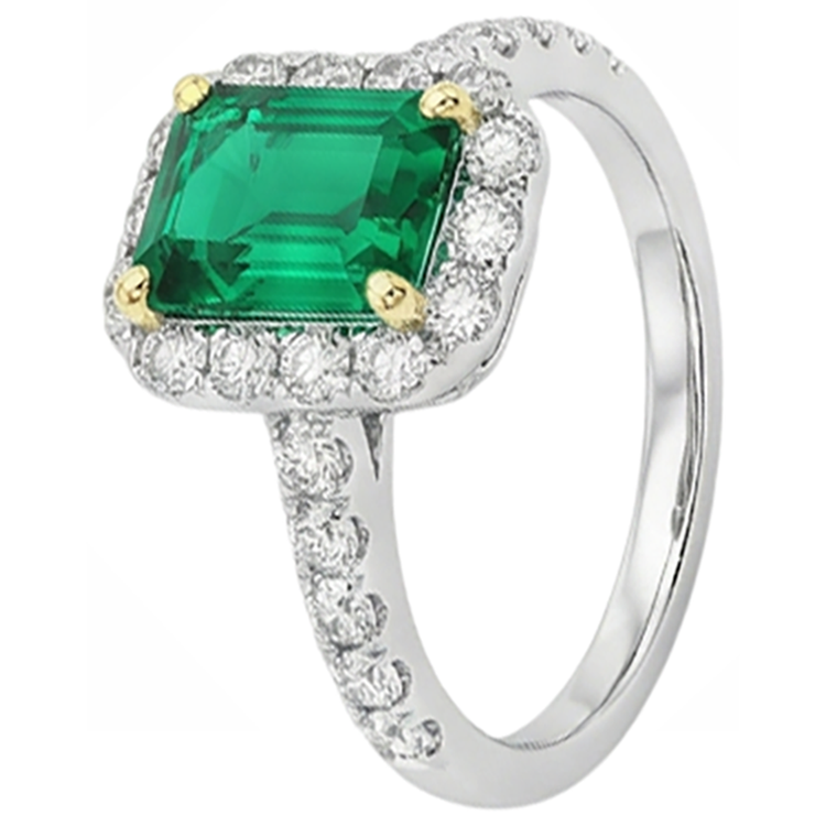 Éblouissant Bague Pierre Précieuse 2 carats – vue d'angle