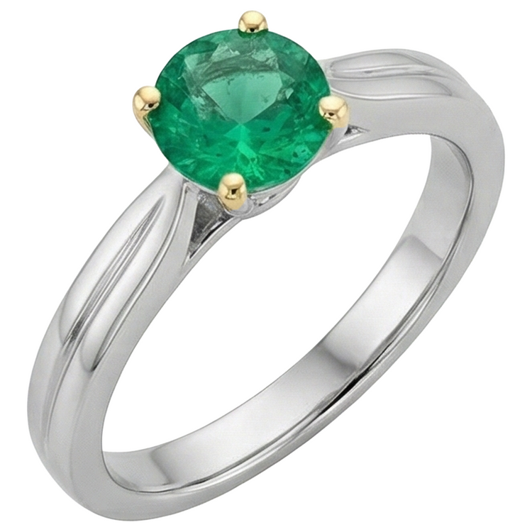 Émeraude Colombienne Bague Pierre Précieuse – vue de côté
