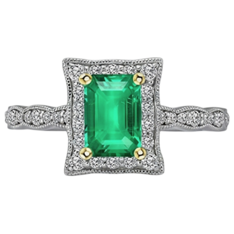 Brillant Bague avec Gemme 2,50 carats – vue d'angle