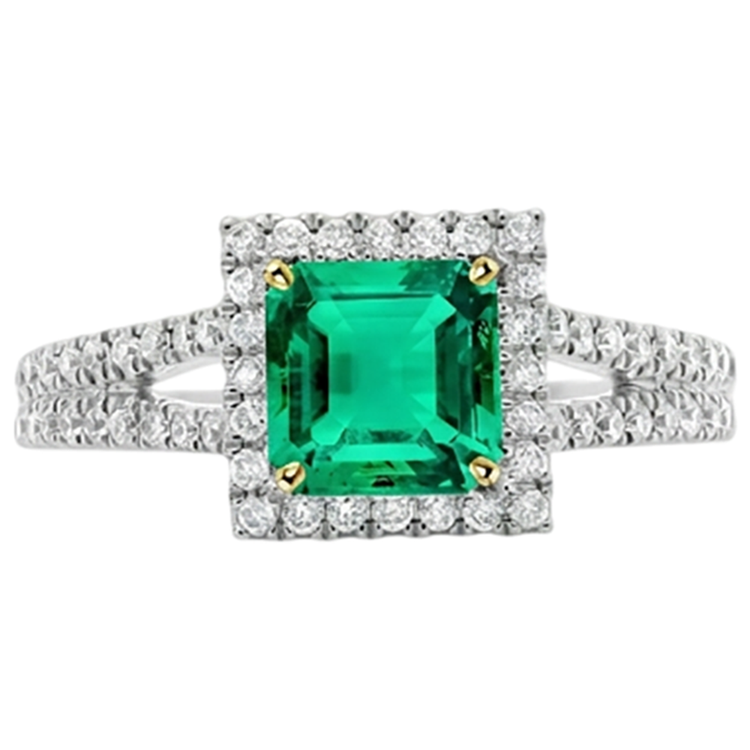Fait à la main Bague avec Gemme 3,50 carats – vue d'angle