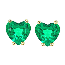 Certifié GIA Gemstone Earring – Émeraude Colombienne 4 carats Or