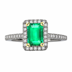Taille Émeraude Émeraude Colombienne Bague Pierre Précieuse – 2