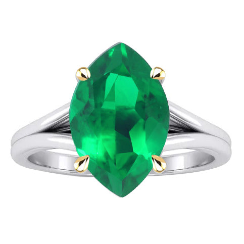 Émeraude Colombienne Bague Pierre Précieuse – vue principale