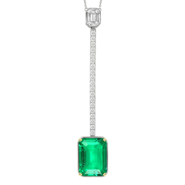 Premium Émeraude Fine Pendentif Gemme 2,50 carats – vue principale