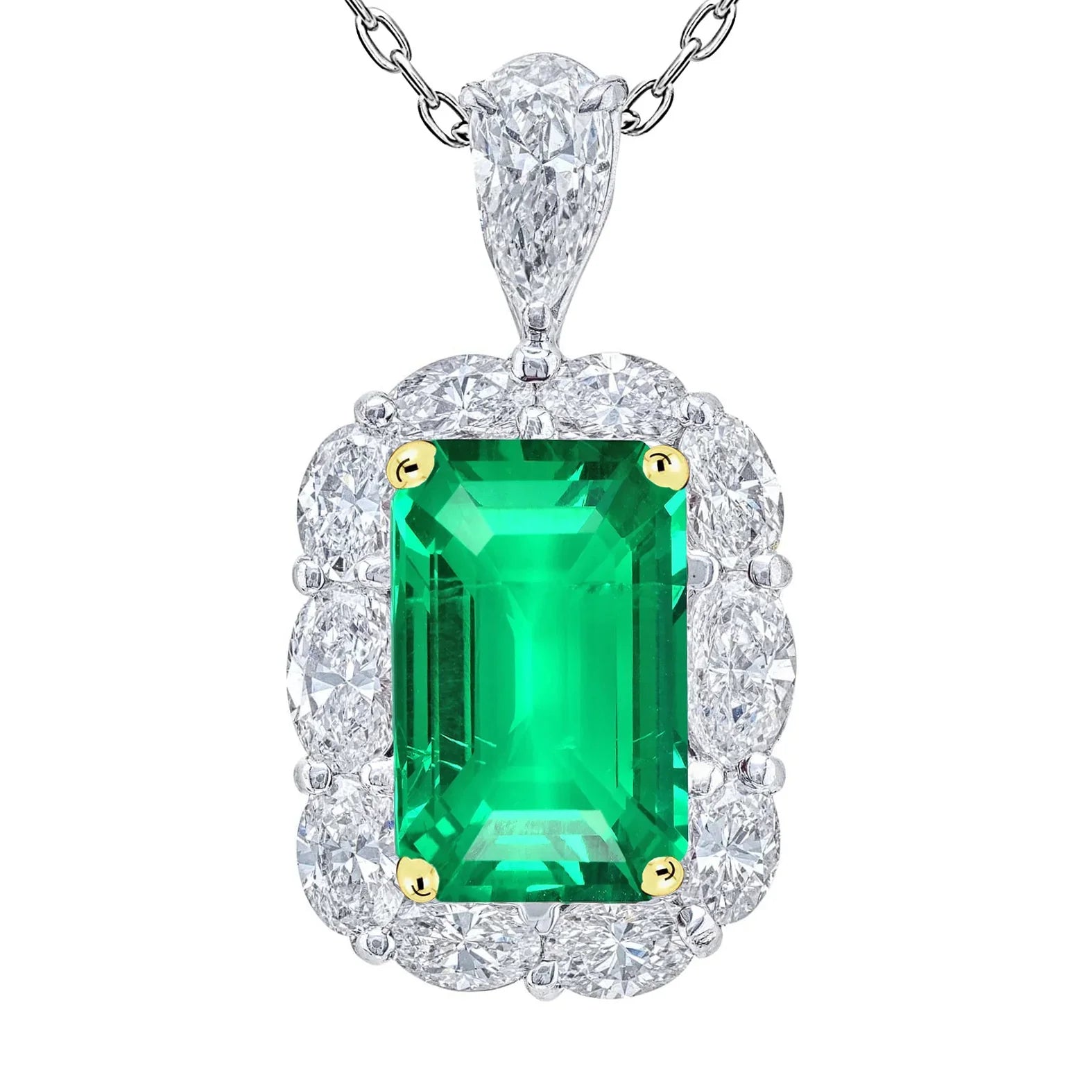 Signature Émeraude Pendentif Gemme 6 carats – vue principale