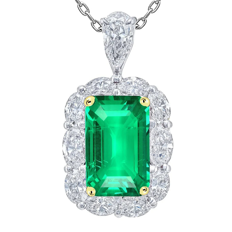Signature Émeraude Pendentif Gemme 6 carats – vue principale