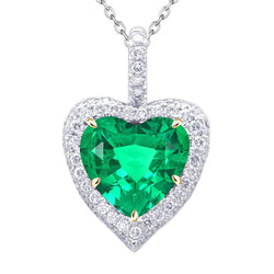 Éblouissant Pendentif Pierre Précieuse avec Émeraude Fine GIA
