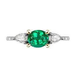 Émeraude Fine GIA Certifié Bague Pierre Précieuse – 1,50 carats