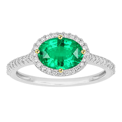 Émeraude Certifié GIA Bague Pierre de Couleur – 2 carats en Or