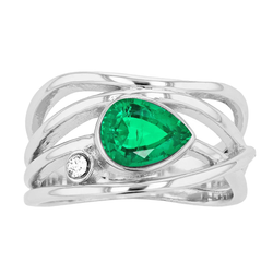 Certifié GIA Émeraude Colombienne Bague Pierre de Couleur 1