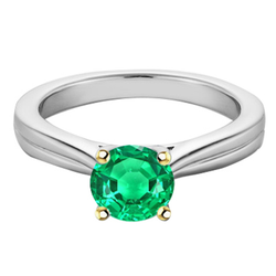 Premium Bague Pierre Précieuse avec Émeraude Colombienne GIA