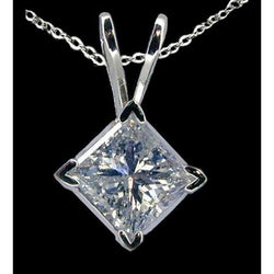 Gros Naturel Diamant 3.01 Ct. Pendentif Médaillon Avec Chaîne Or Nouveau