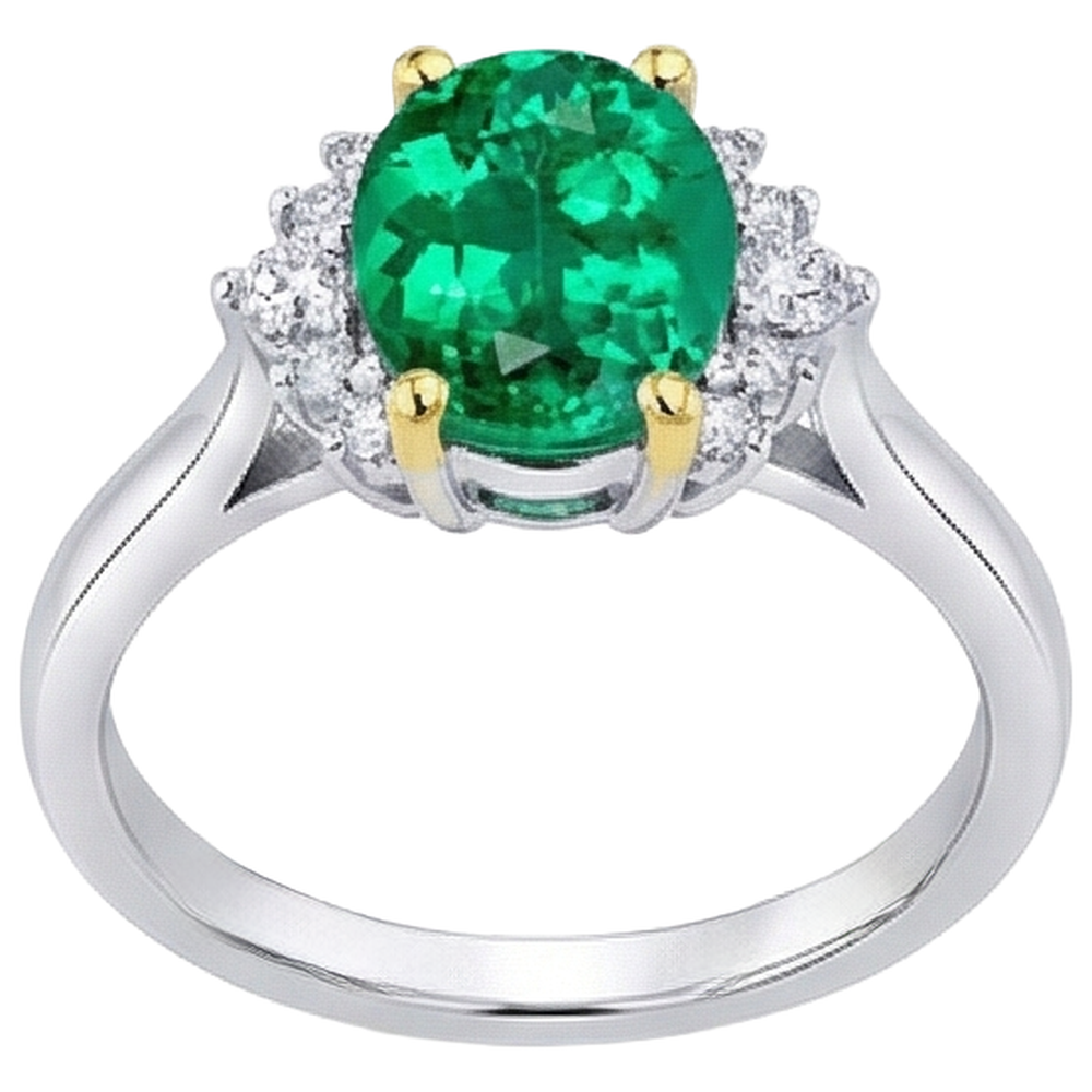 Brillant Bague Pierre Précieuse 2,50 carats – vue de face