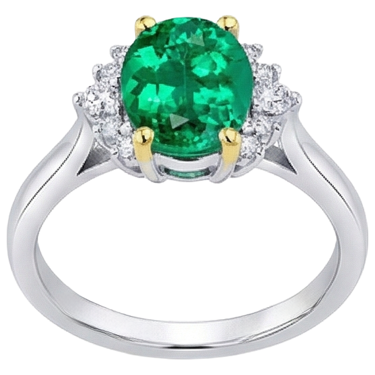 Brillant Bague Pierre Précieuse 2,50 carats – vue de face