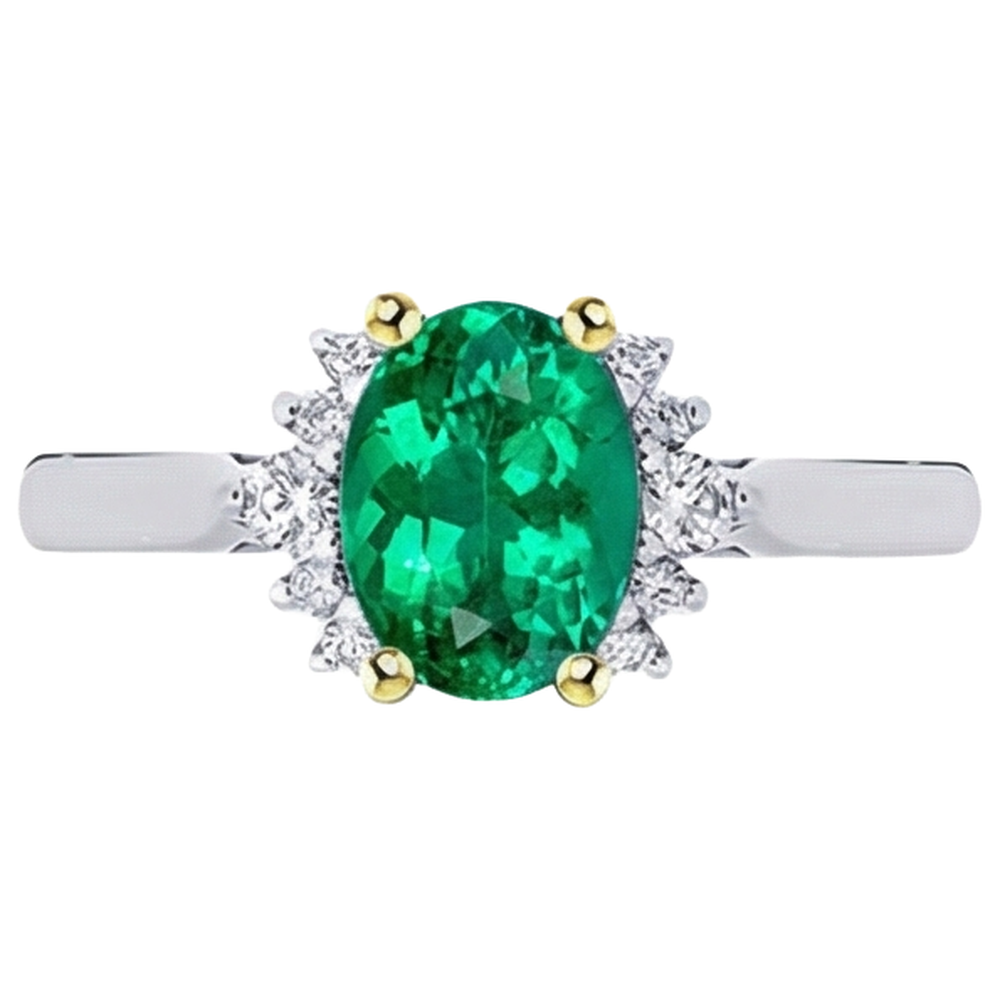 Émeraude Bague Pierre Précieuse – vue de profil