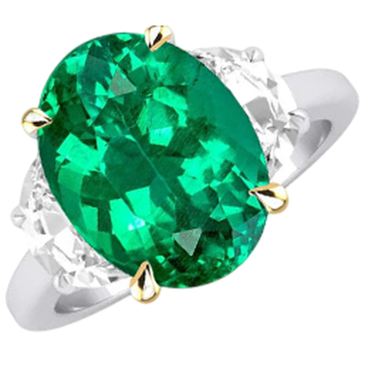 Raffiné Bague Pierre de Couleur 5 carats – vue de face