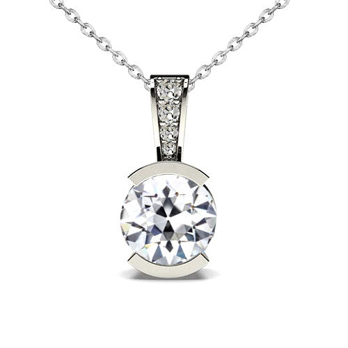 Brillant Diamant Collier Pendentif 1 carats – vue principale