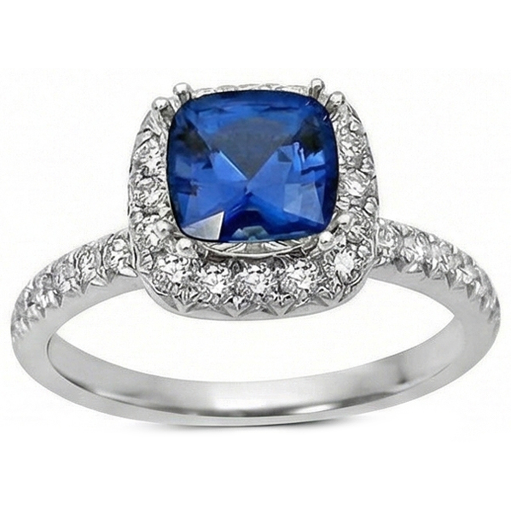 naturel cushion diamant 3.90carats alliance vue de dessus