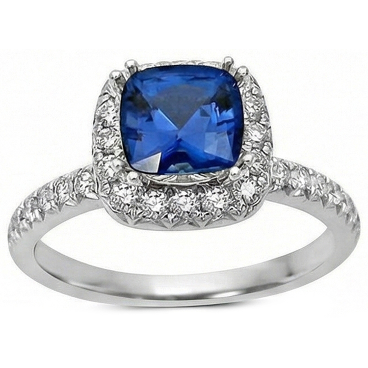 naturel cushion diamant 3.90carats alliance vue de dessus