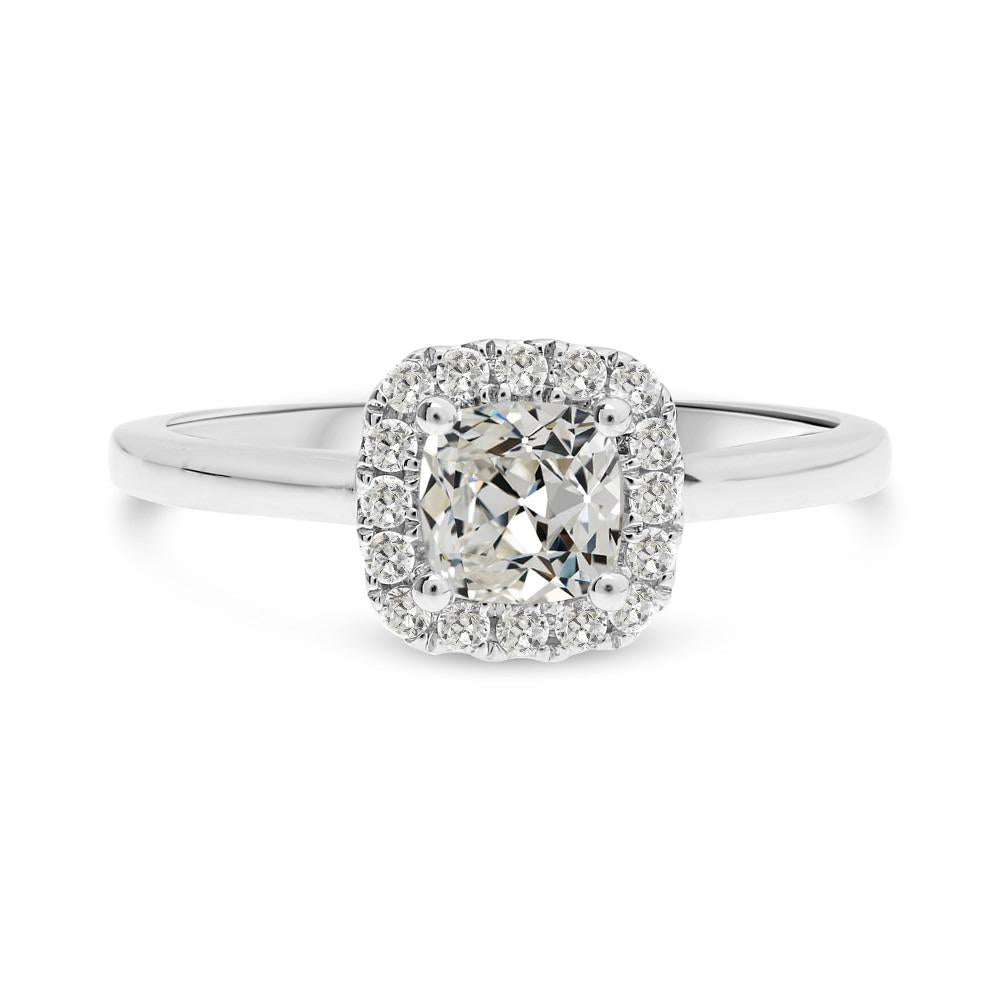 Halo Anniversaire Bague Coussin ancienne mine Cut Véritable Diamant 3.50 Carats