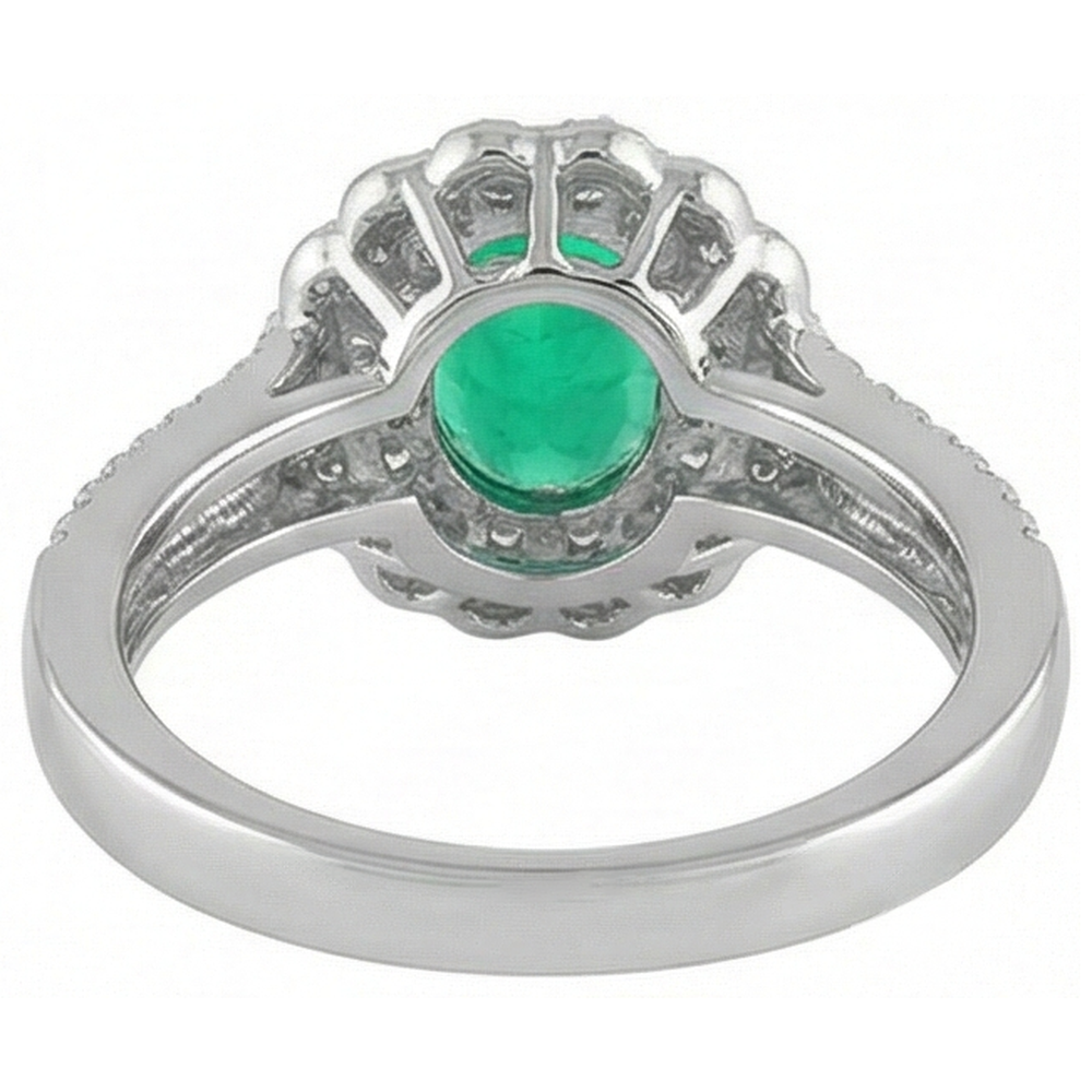 Émeraude Fine Bague Pierre Précieuse – vue arrière