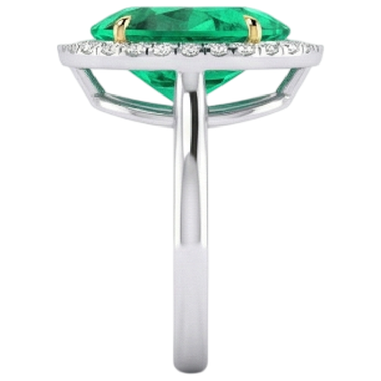 Exquis Bague avec Gemme 3 carats – vue de dessus