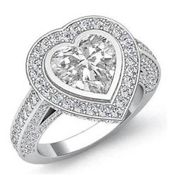 Halo Véritable Diamond Wedding Ring Lady Fine 6.35 Carats Bijoux