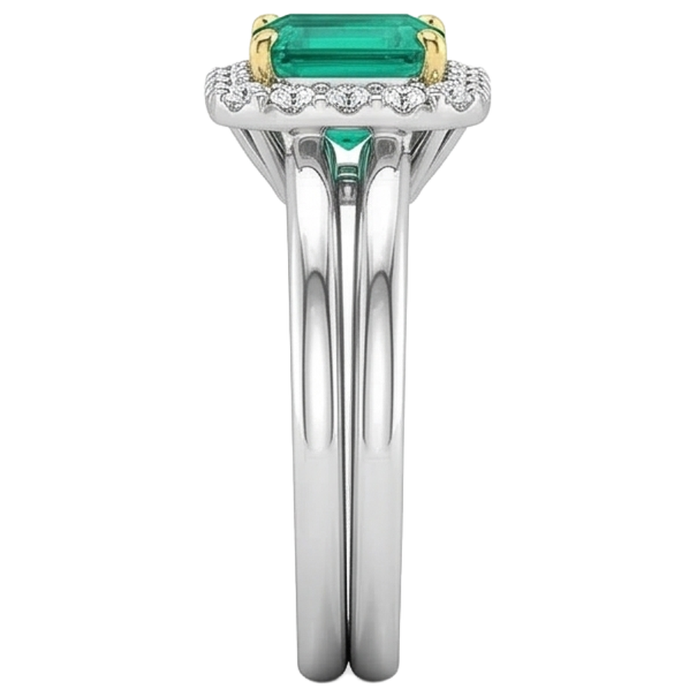 Sophistiqué Bague de Fiançailles 2 carats – vue de profil
