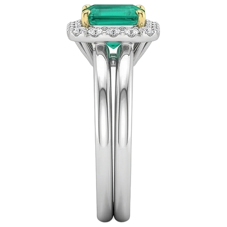 Sophistiqué Bague de Fiançailles 2 carats – vue de profil