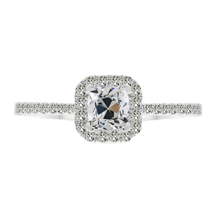 Signature Bague Sertie Halo 2 carats – vue principale