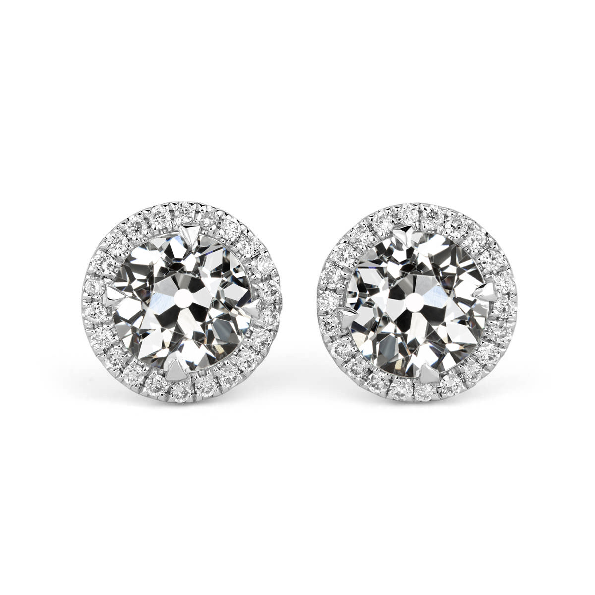 Brillant Puces d'Oreilles 6 carats Or Blanc 14 Carats – vue principale
