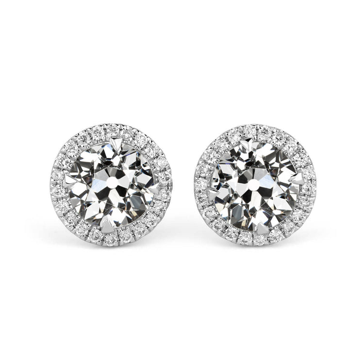 Brillant Puces d'Oreilles 6 carats Or Blanc 14 Carats – vue principale