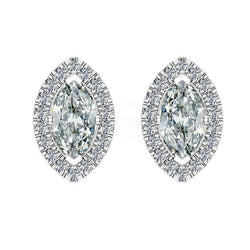 Haut de gamme Puces d'Oreilles avec Brillant Coussin Antique – 2