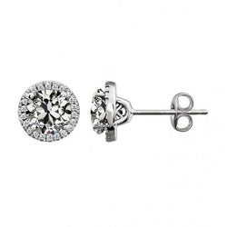 Brillant Pendants d'Oreilles 1 carats – Or Blanc 14 Carats