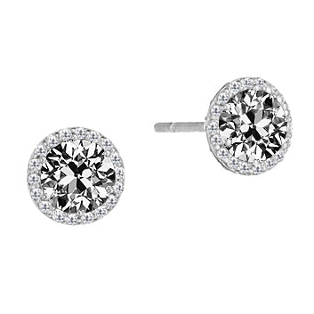 Pendants d'Oreilles Or 14K Blanc avec Diamant – vue principale