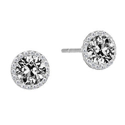 Pendants d'Oreilles Or 14K Blanc avec Diamant – 1 carats