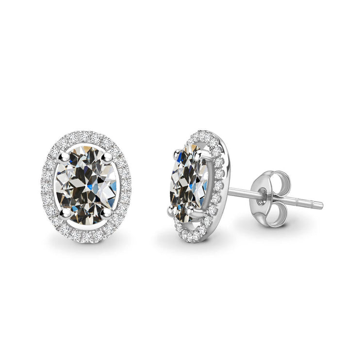 Diamant Fin Puces d'Oreilles 2-carats Or Blanc 14 Carats – vue principale