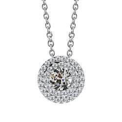 Brillant Halo 2,50 carats – Or 14K Blanc