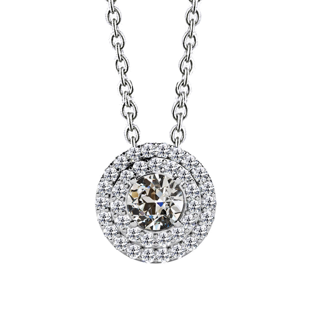Halo Or 14K Blanc avec Brillant – vue principale