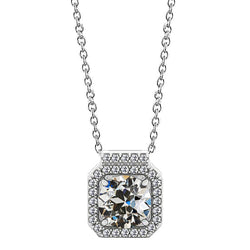Sur mesure Diamant Fin Halo 1 carats – Or 14K Blanc par