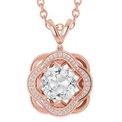 Diamant Pendentif Goutte 5 carats – Or Rose 14 Carats
